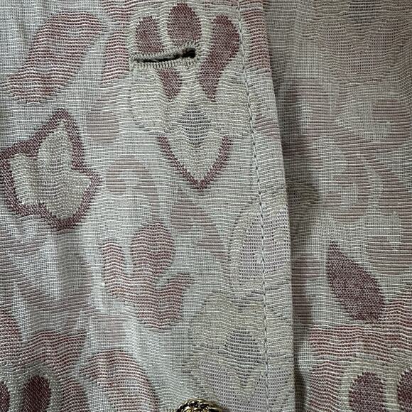 Vintage Givenchy En Plus Jacket Womens 18W Floral Jacquard Gold Button Linen - Picture 9 of 12